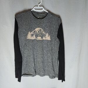 Le31 By Simons Men's Long Sleeve Gray Mountain Top Size Small